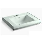 Kohler 2259-4-NG Memoirs pedestal/console table bathroom sink basin with 4" centerset faucet holes in tea green