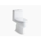 Kohler 3983-S-0 Reach One-Piece, Compact, Elongated, Dual Flush Toilet with Top-mount Actuator and Skirted Trapway in White