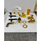 Kohler 6771LV07 Bidet Faucet in Black with Polished Brass Accents and Black Lever Handles and Vacuum Breaker