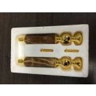 Kohler 9636-BG-62 Antique Onyx Inserts in Brushed Gold and Chocolate