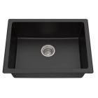 Kraus KGD-410B Quarza 24" Drop-In/Undermount Granite Single Bowl Kitchen Sink in Black Onyx