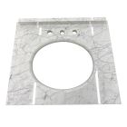 Davinci KP202M030BC 27-13/16" Length x 23-11/16" Width, 3 Holes Marble Lavatory Console Top in Matte White Laquer