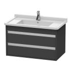 Duravit KT664404949 Ketho 31.5" L X 17.88" W X 18.88" H Wall Mounted Vanity Base Only in Graphite (Vanity Top Sold Separately)