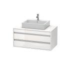 Duravit KT665001818 Ketho 23.63" L X 17.88" W X 18.88" H Two Drawer Wall Mounted Vanity Base Only in White (Vanity Top Sold Separately)