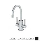 Franke LB16220 Pescara 0.5 GPM Deck Mounted Double Handle Little Butler® Hot and Cold Water Filtered Kitchen Faucet in Matte Black