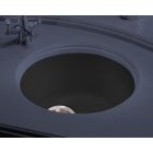 Franke LBK110GB Luna Round Undermount 17-3/4" W X 18-7/8" D Single Bowl Fireclay Sink in Gloss Black