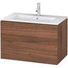 Duravit LC624107979 L-Cube 32-1/4" L X 18-7/8" W X 21-5/8" H Two Drawers Wall-Mounted Vanity Cabinet Only in Natural Walnut (Vanity Top and Sink Sold Separately)