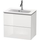 Duravit LC625602222 L-Cube 24.40" L X 15.40" W X 21.65" H Two Drawers Wall Mounted Vanity Base Only in White High Gloss Decor (Vanity Top Sold Separately)