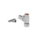 McGuire LFST16 1/2 x 3/8 in. Sweat X OD Tube Wheel Straight Supply Stop Valve In Chrome Plated