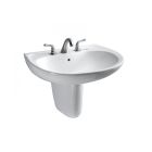 Toto LHT241.8G#01 Supreme Wall Mount Lavatory - 8 Inch Centers With Sanagloss In Cotton White