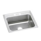 Elkay LRAD2219552 Lustertone® Classic 22" L X 19-1/2" W X 5-1/2" H Stainless Steel 2-Hole Single Bowl Drop-in ADA Sink