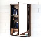 Lacava M06-23-20 Aquasei 23" W x 5" D x 34" H Mount Medicine Cabinet with Mirrored Door, Two Adjustable Glass Shelves and LED Lights in Open Cubby in Ash Gray 