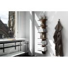 Wetstyle M60TH-12 M 14" W X 60" H X 8-3/4" D Towel Holder in Walnut Natural No Calico