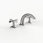 Davinci MAP-100-PN Morris Adjmi Deck mounted, Three-Hole Lavatory Faucet with Soft Arc Spout with Pinch Lever Handles in Polished Nickel