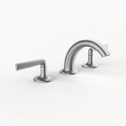 Davinci MAP-100-MP Morris Adjmi Deck mounted, Three-Hole Lavatory Faucet with Soft Arc Spout with Pinch Lever Handles PC - Polished Crome