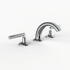 Davinci MAPL-100-PC Morris Adjmi Deck mounted, Three-Hole Lavatory Faucet with Soft Arc Spout with Octagonal Lever Handles in Polished Chrome