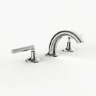 Davinci MAPL-100-PN Morris Adjmi Deck mounted, Three-Hole Lavatory Faucet with Soft Arc Spout with Octagonal Lever Handles in Polished Nickel