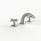Davinci MAPX-100-MP Morris Adjmi Deck mounted, Three-Hole Lavatory Faucet with Soft Arc Spout with Octagonal Cross Handles PC - Polished Crome