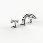 Davinci MAPX-100-PN Morris Adjmi Deck mounted, Three-Hole Lavatory Faucet with Soft Arc Spout with Octagonal Cross Handles in Polished Nickel