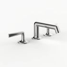Davinci MATP-100-PN Morris Adjmi Deck Mounted Three-Hole Lavatory Faucet with 90 Degree Spout with Pinch Lever Handles in Polished Nickel