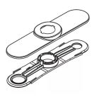 Moen 131383 Escutcheon Kit for Medora Single Handle High Arc Pull Down Kitchen Faucet in Chrome
