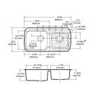 Moen 22412 Moenstone 33" L X 22" W Double Bowl Kitchen Sink in Granite