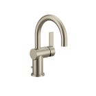 Moen 6221BN Cia 1.2 GPM One-Handle High Arc Bathroom Faucet with Lift Rod Drain Assembly in Brushed Nickel