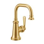 Moen S44101BG Colinet 1.2 GPM One-Handle High Arc Bathroom Sink Faucet with Pop-Up Drain Assembly in Brushed Gold