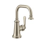 Moen S44101BN Colinet 1.2 GPM One-Handle High Arc Bathroom Sink Faucet with Pop-Up Drain Assembly in Brushed Nickel