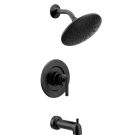 Moen T3003EPBL Gibson™ 1.75 GPM Single Function Pressure Balanced Valve Tub/Shower Trim Only with Single Lever Handle and Integrated Diverter in Matte Black (Rough In Sold Separately)