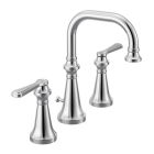 Moen TS44102 Colinet 1.2 GPM Two-Handle Widespread High Arc Bathroom Sink Faucet Trim Only with Pop-Up Drain Assembly in Polished Chrome (Rough In Sold Separately)