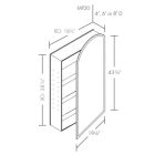 Robern MP20D6APL M Series Medicine Cabinet 40"H x 20"L x 6"D Arched, Polished Edge, Left Handed w/ Black Gasket Seal, 1 Door