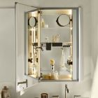 Robern MR2036D6FPE0 M Series Reserve 20" W X 36" H X 6" D Recessed Single Door Medicine Cabinet in Polished Edge with Slow-Close Hinges, Magnetic Storage, Non-Electric