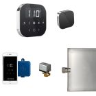 Mr. Steam ABUTLER1B-PC AirButler Steam Shower Control Package with AirTempo Control and Aroma Glass SteamHead in Black Polished Chrome