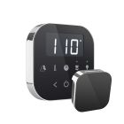 Mr. Steam AIRTBK-PC AirTempo Steam Shower Control and Aroma Glass SteamHead in Black Polished Chrome