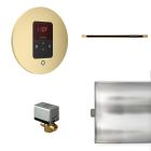 Mr. Steam BBUTLERLRSB Basic Butler Linear Steam Shower Control Package with iTempo Control and Linear SteamHead in Round Satin Brass