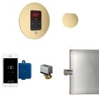 Mr. Steam MSBUTLER1RD-SB Butler Steam Shower Control Package with iTempoPlus Control and Aroma Designer SteamHead in Round Satin Brass