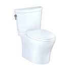 Toto MS448124CEMFGN#01 Aquia IV® Arc Two-Piece Elongated Dual Flush 1.28 and 0.9 GPF Universal Height Toilet with CEFIONTECT®, WASHLET®+ Ready in Cotton White