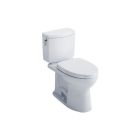 Toto MS454124CUFG#01 Drake® II 1G® Two-Piece Elongated 1.0 GPF Universal Height Toilet with CEFIONTECT and SS124 SoftClose Seat, WASHLET+ Ready in Cotton White