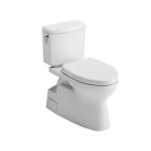 Toto MS474124CUFG#01 Vespin® II 1G Two-Piece Elongated 1.0 GPF Universal Height Toilet with CEFIONTECT and SS124 SoftClose Seat, WASHLET+ Ready in Cotton White