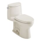 Toto MS604124CEFG#12 UltraMax® II One-Piece Elongated 1.28 GPF Universal Height Toilet with CEFIONTECT and SS124 SoftClose Seat, WASHLET+ Ready in Sedona Beige