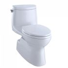 Toto MS614114CUFG#11 Carlyle® II 1G® One-Piece Elongated 1.0 GPF Universal Height Skirted Toilet with CEFIONTECT in Colonial White