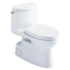 Toto MS614124CUFG#01 Carlyle® II 1G® One-Piece Elongated 1.0 GPF Universal Height Toilet with CEFIONTECT and SS124 SoftClose Seat, WASHLET+ Ready in Cotton White