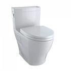 Toto MS624124CEFG#11 Legato WASHLET+ One-Piece Elongated 1.28 GPF Universal Height Skirted Toilet with CEFIONTECT in Colonial White