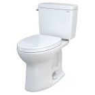 Toto MS776124CEFG.10#01 Drake® Two-Piece Elongated 1.28 GPF Universal Height TORNADO FLUSH ® Toilet with 10 Inch Rough-In, CEFIONTECT®,  and SoftClose® Seat, WASHLET®+ Ready in Cotton White 