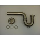 Davinci MT3015XBRN Traditionally Styled 1-1/2" Inlet X 1-1/2" Outlet Lavatory P-Trap 17 Gauge with Clean-Out Includes High Box Flange and 1-1/2" X 1-1/4" Reducing Washer in Brushed Nickel