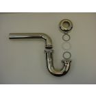 Davinci MT3130PN 1-1/2" Inlet X 1-1/2" Outlet Lavatory P-Trap without Clean-out Includes High Box Flange in Polished Nickel