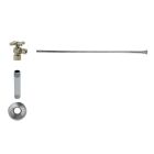 Mountain Plumbing MT483BX-NL/SG Toilet Supply Kit - Brass Cross Handle with 1/4 Turn Ball Valve (MT616-NL) - Angle, Flat Head Riser in Satin Gold