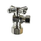 Mountain Plumbing MT621-NL/SG Brass Cross Handle with 1/4 Turn Ball Valve - Lead Free - Angle (1/2" Compression) in Satin Gold