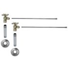 Mountain Plumbing MT6254X-NL/SB Lavatory Supply Kit - Brass Cross Handle with 1/4 Turn Ball Valve (MT616-NL) - Angle, No Trap in Satin Brass